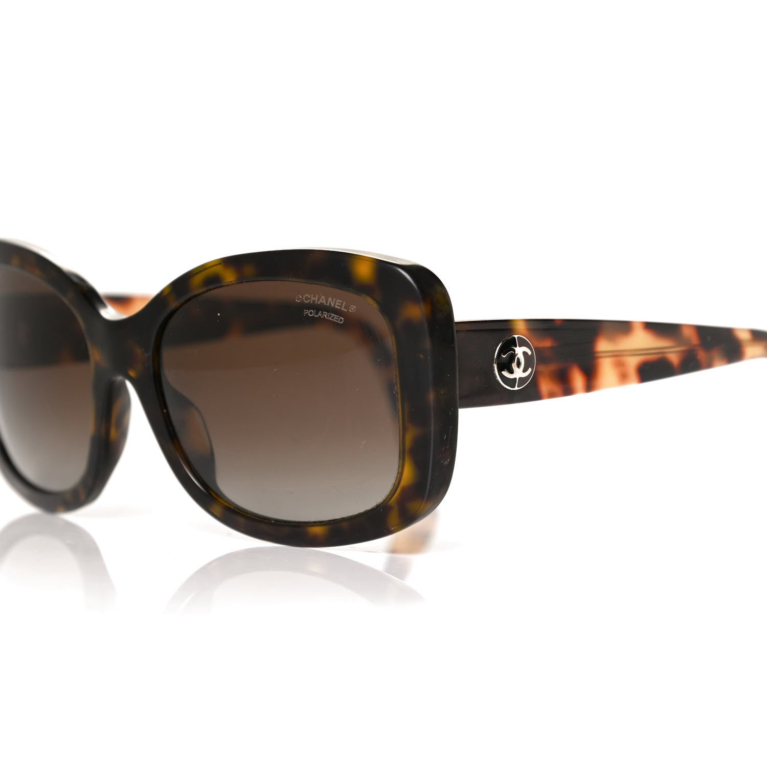 Chanel Acetate Polarized CC Sunglasses 5322 Marron Fonce 9 of 10