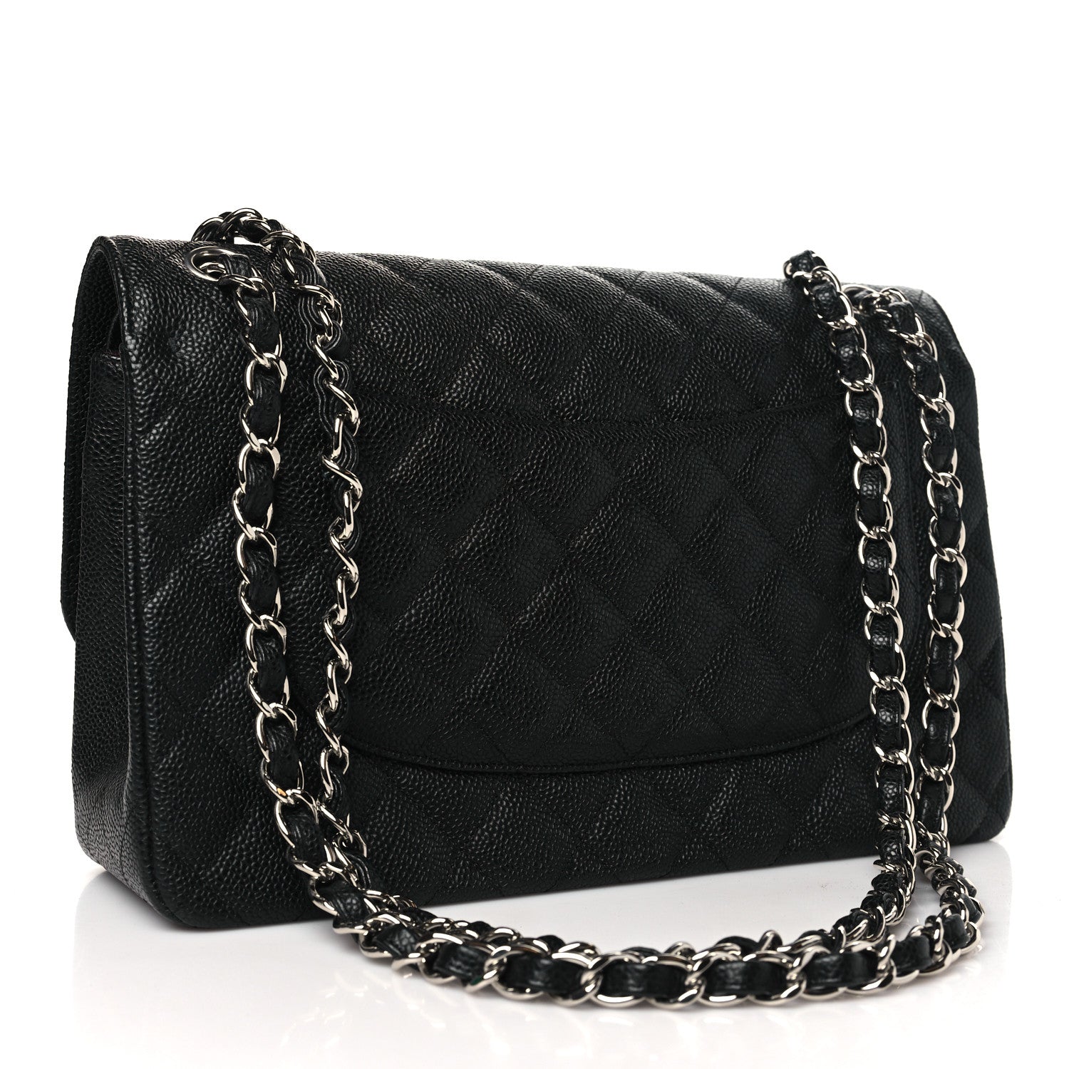 Chanel Caviar Quilted Jumbo Double Flap Black 3 of 10