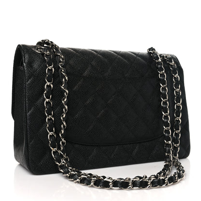 Chanel Caviar Quilted Jumbo Double Flap Black 3 of 10