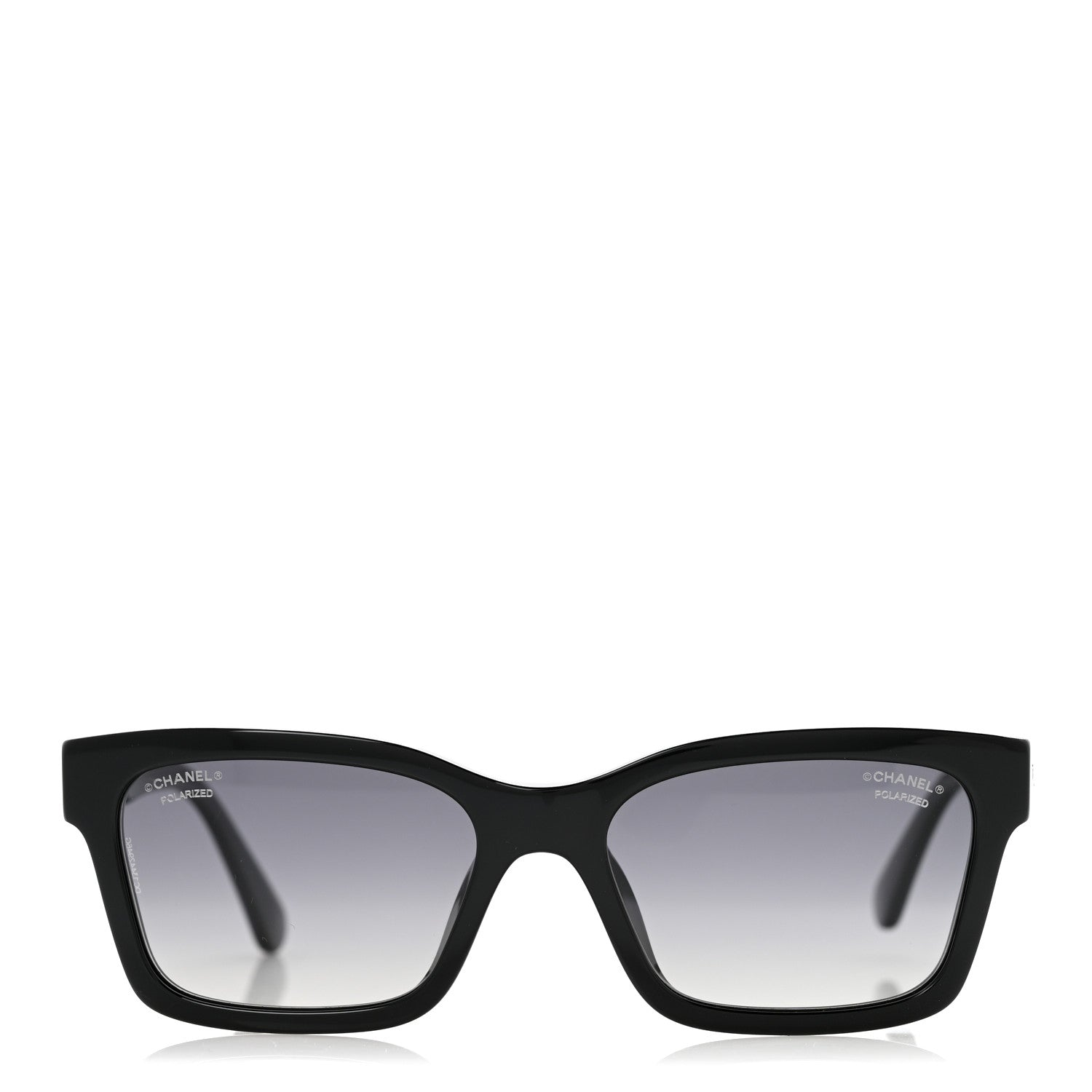 Chanel Acetate Polarized Square Sunglasses 5417-A Black 2 of 8