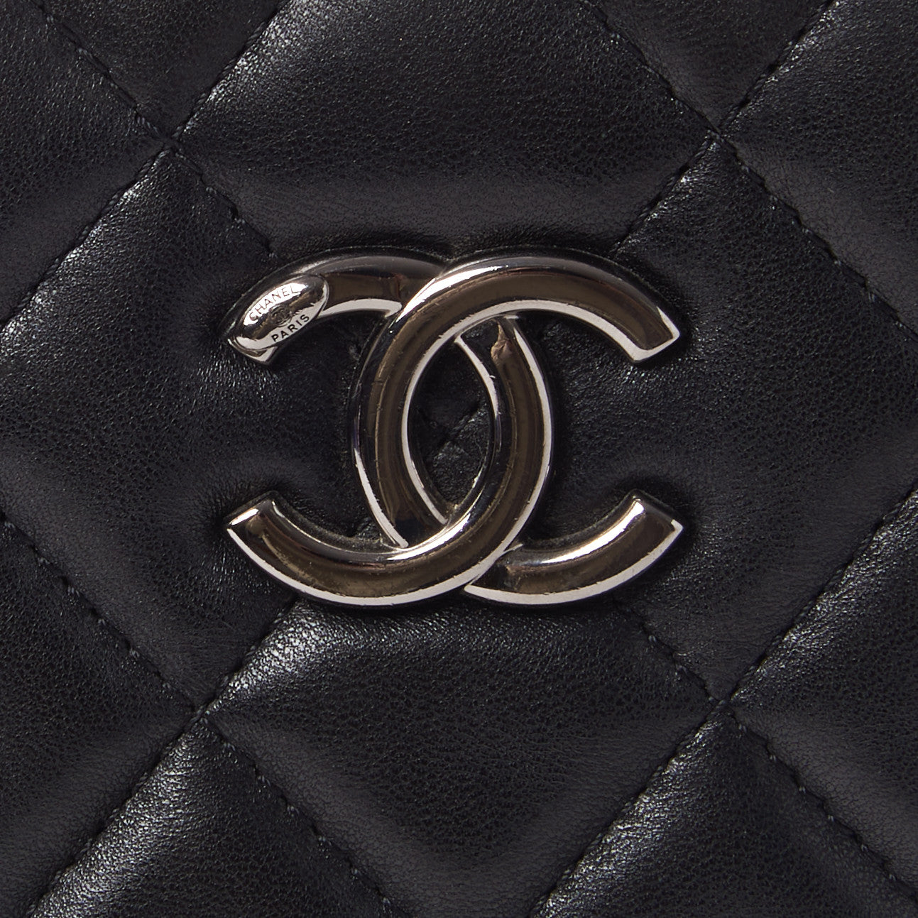 Chanel Lambskin Quilted Small Coco Loop Tote Black 7 of 9