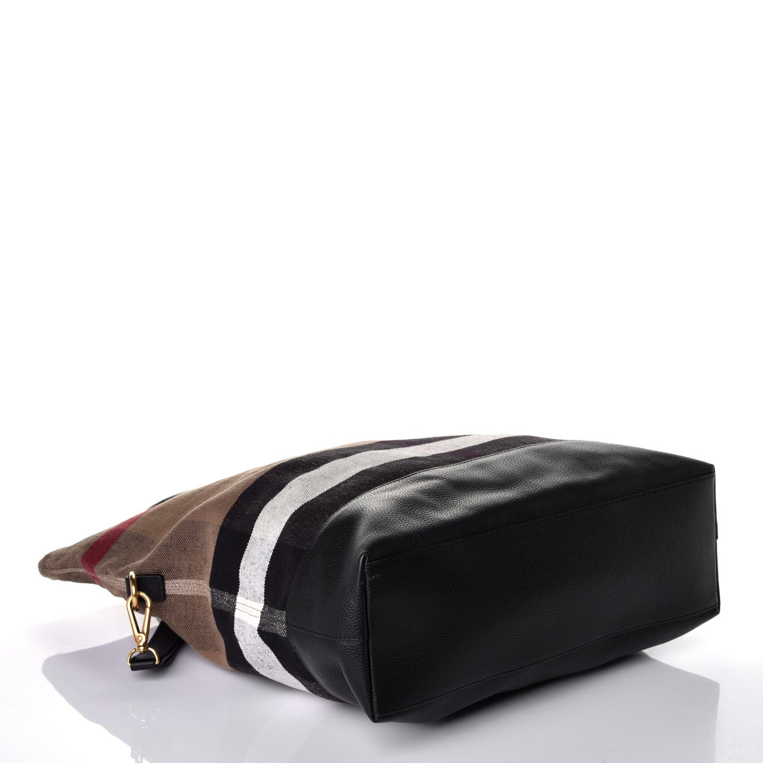 Burberry Grainy Calfskin Mega Check Armley Folding Messenger Black 5 of 9