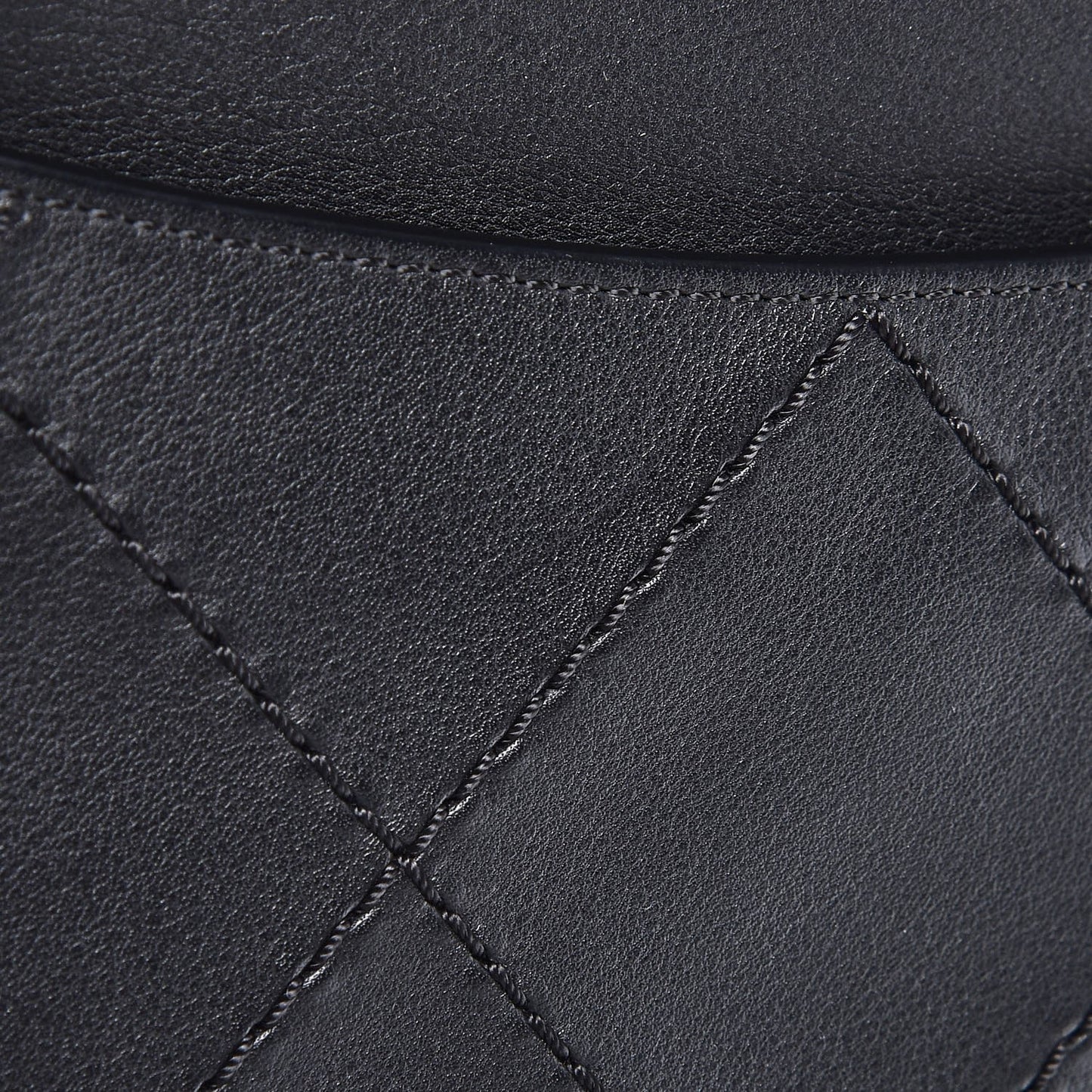 Calfskin Large Coco Eyelets Shopping Tote Black