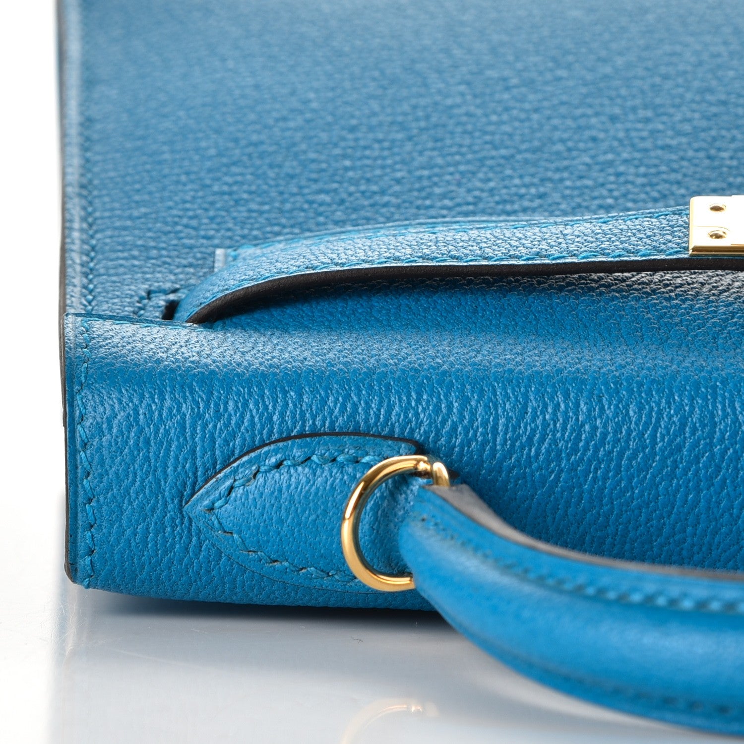 Hermes Chevre Mysore Mini Kelly Sellier 20 Bleu Zanzibar 9 of 29