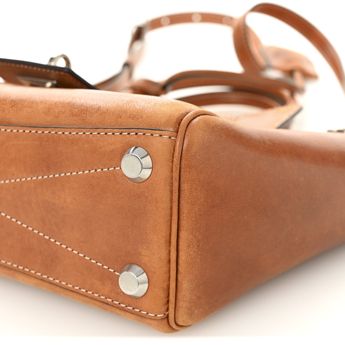 Vegetable Tanned Lambskin Mini Bel Air Carry All Bag Tan Cowboy