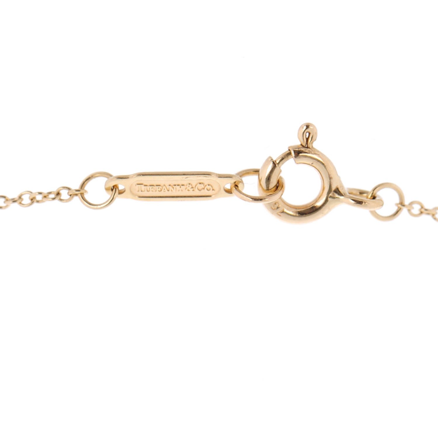 Tiffany 18K Yellow Gold Atlas Bar Pendant Necklace 4 of 5