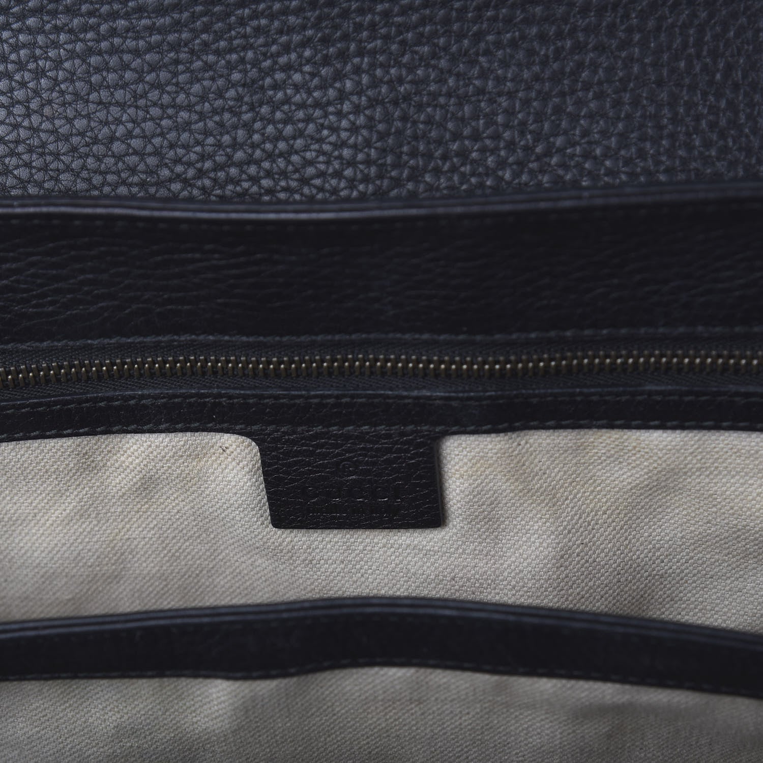 Gucci Calfskin Large GG Marmont Shoulder Bag Black 8 of 11