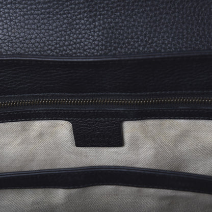 Gucci Calfskin Large GG Marmont Shoulder Bag Black 8 of 11