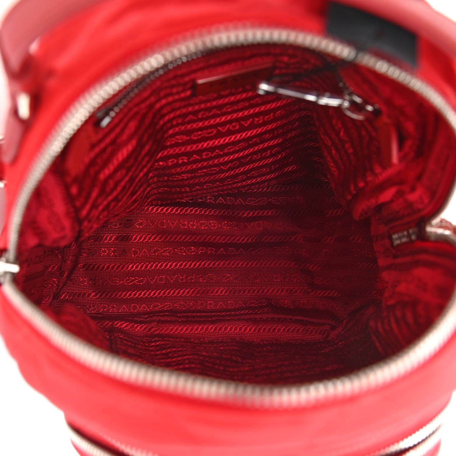 Prada Nylon Tessuto Impuntu Quilted Backpack Rosso 5 of 12