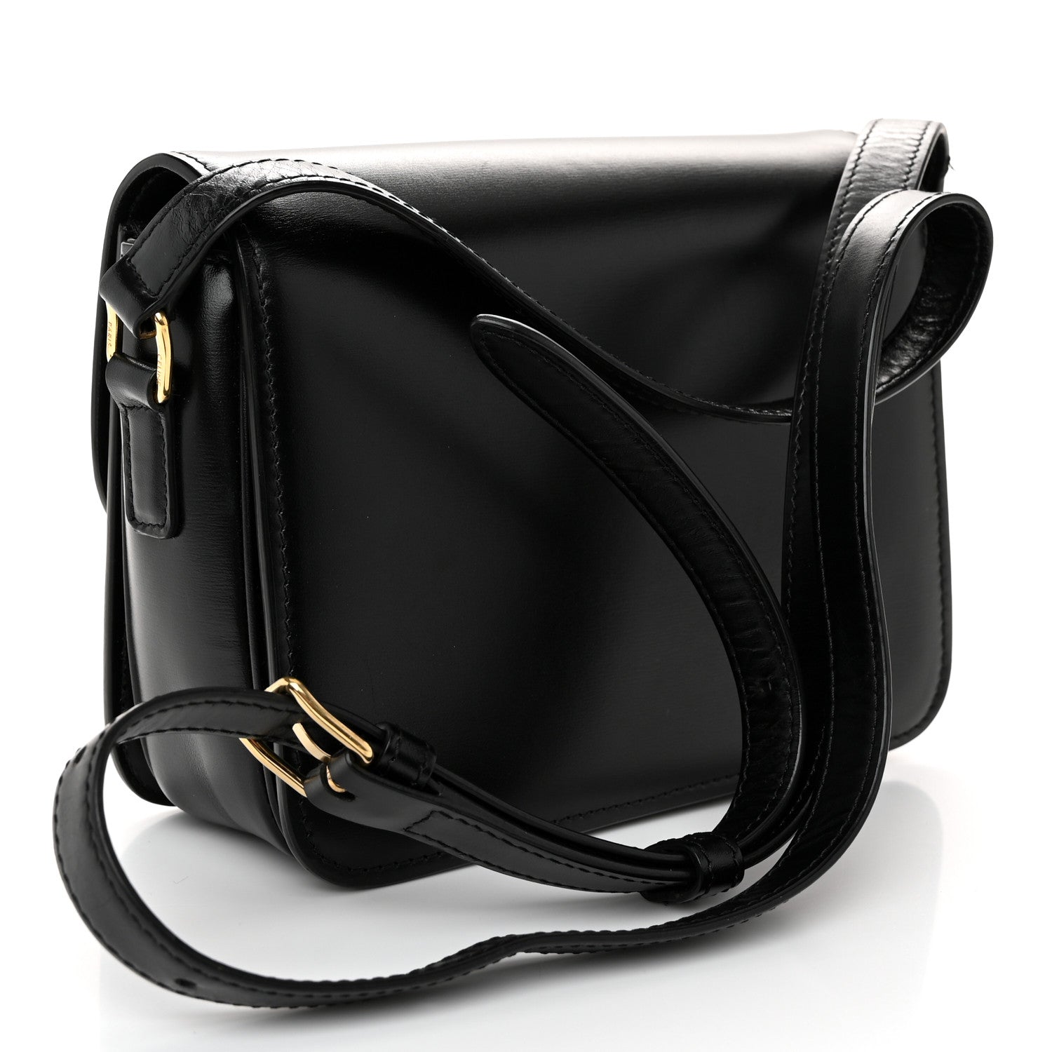 Celine Shiny Calfskin Teen Triomphe Black 3 of 15