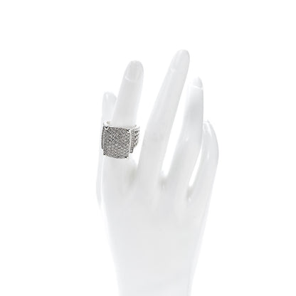 David Yurman Sterling Silver Diamond 20mm Wheaton Ring 55 7.25 2 of 5