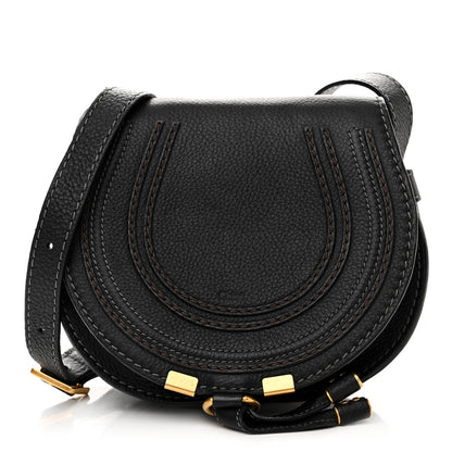 Chloe Grained Calfskin Small Marcie Saddle Bag Black 1 of 11