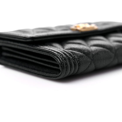 Chanel Caviar Quilted Medium Boy Flap Wallet Black 6 of 10