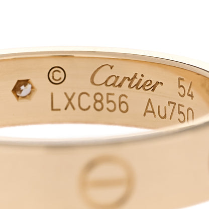 Cartier 18K Yellow Gold Diamond 4mm LOVE Wedding Band Ring 54 6.75 4 of 4