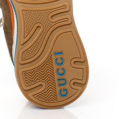 Gucci Suede Calfskin Tejus Printed Womens Ultrapace Sneakers 39 Natural Ardesia Neon Yellow 6 of 11