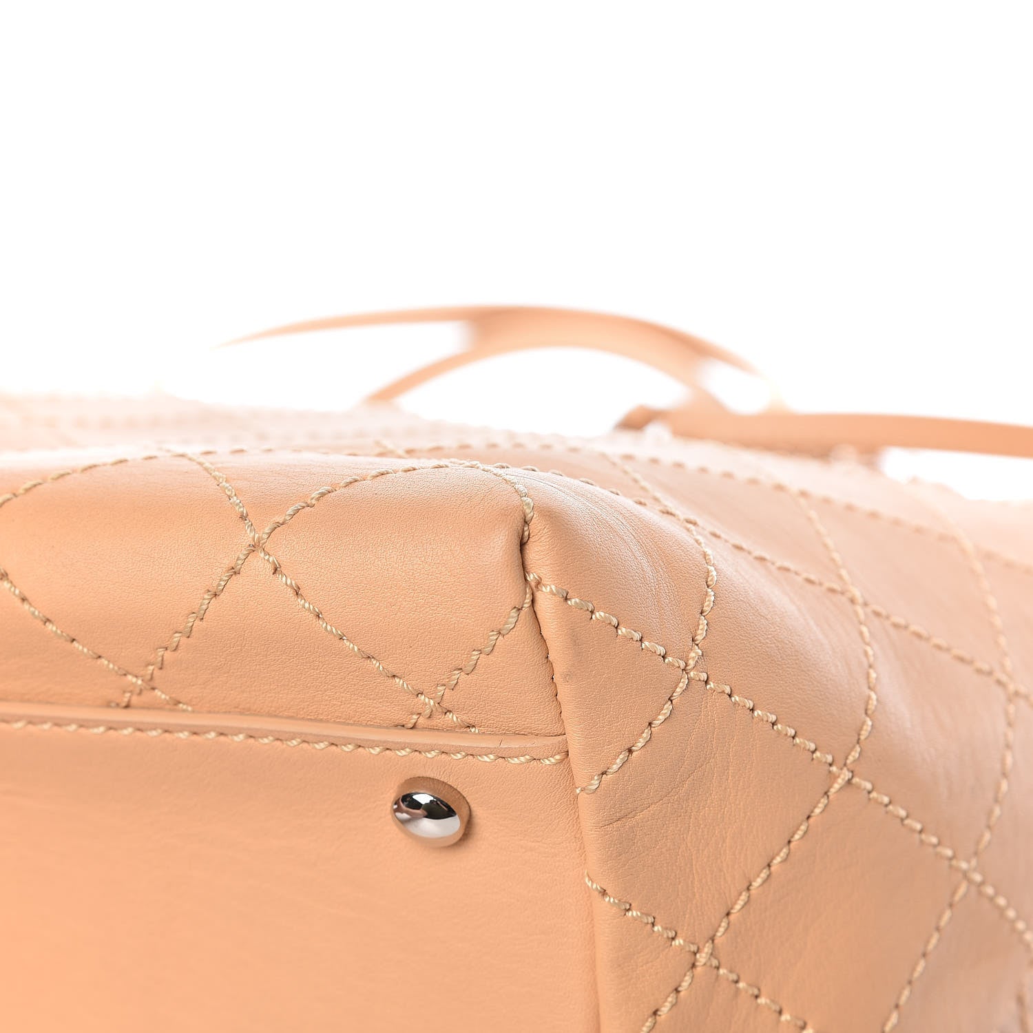 Chanel Calfskin Stitched Large Shopping Tote Beige 15 of 19