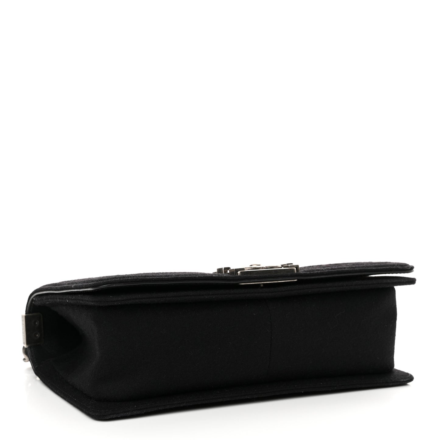 Wool Lambskin Embroidered Mosaic Medium Boy Flap Black