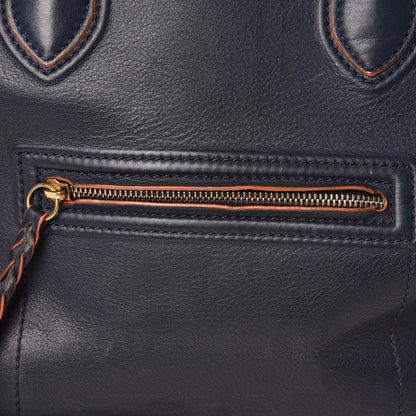 Celine Supple Calfskin Large Phantom Luggage Navy Blue Orange 13 of 25