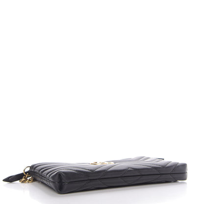 Gucci Calfskin Matelasse Mini GG Marmont Chain Bag Black 4 of 8