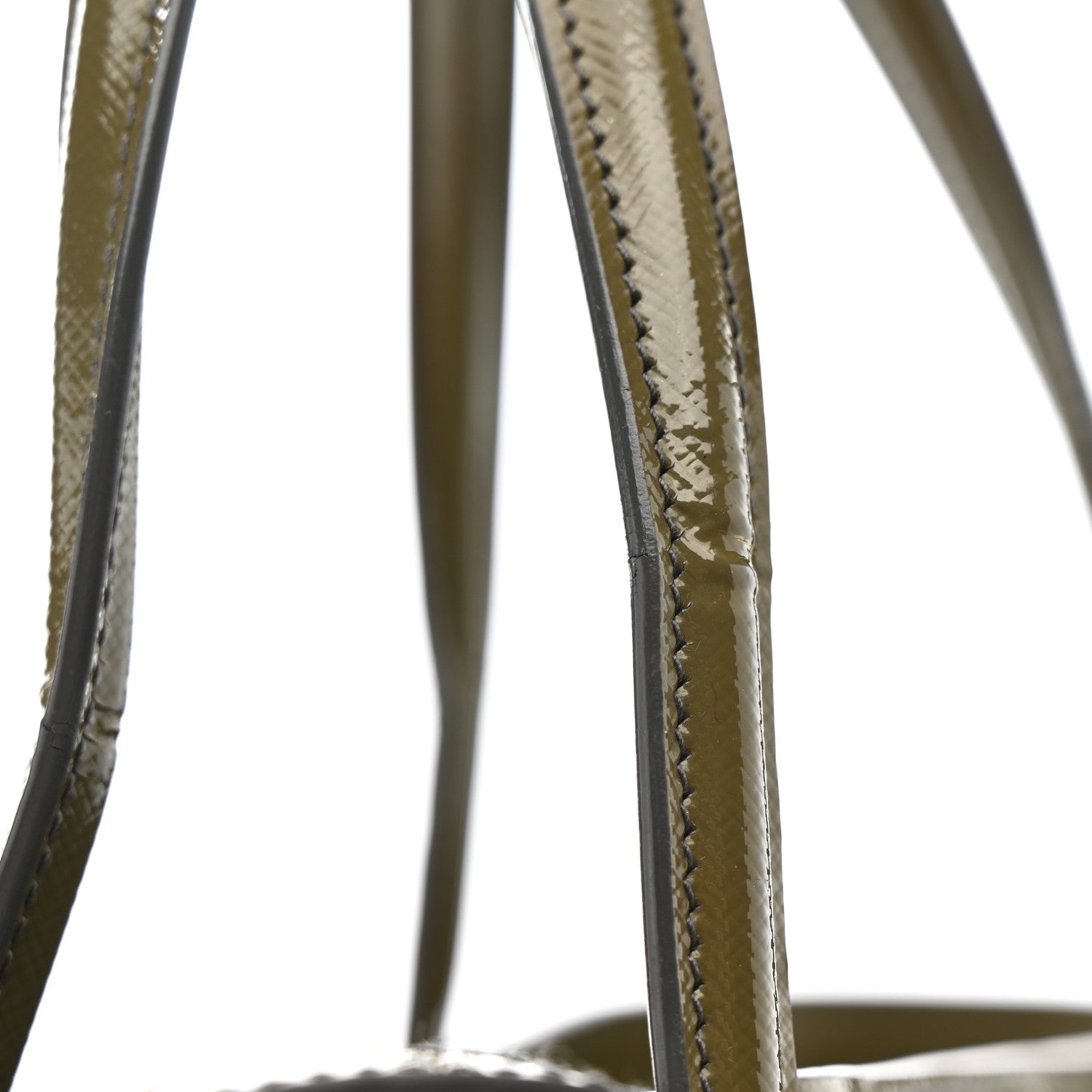 Prada Saffiano Vernice Shopping Tote Militare 16 of 21