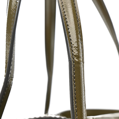 Prada Saffiano Vernice Shopping Tote Militare 16 of 21