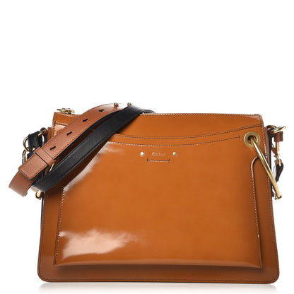 Chloe Glossy Lambskin Medium Roy Bag Caramel 1 of 10