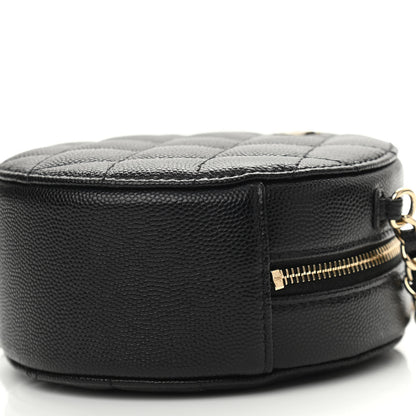 Chanel Caviar Quilted Round Clutch With Chain Black 10 of 12
