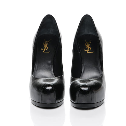 Saint Laurent Vernigolf Tribute Two 80 Platform Pumps 38 Black 2 of 7