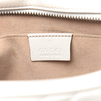 Gucci Calfskin Matelasse Small GG Marmont Chain Shoulder Bag White 6 of 19