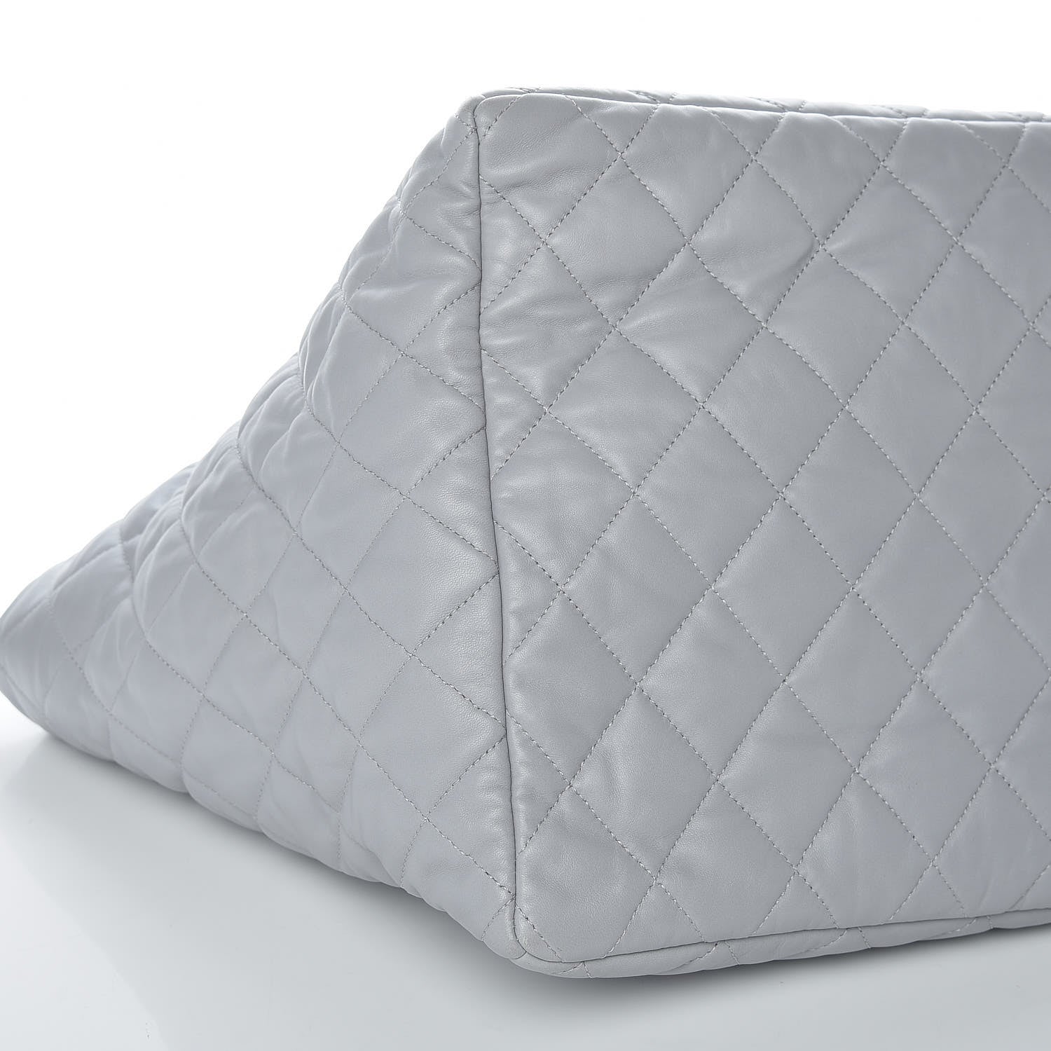 Chanel Lambskin Quilted Large Week End on Mars Tote Grey 9 of 10
