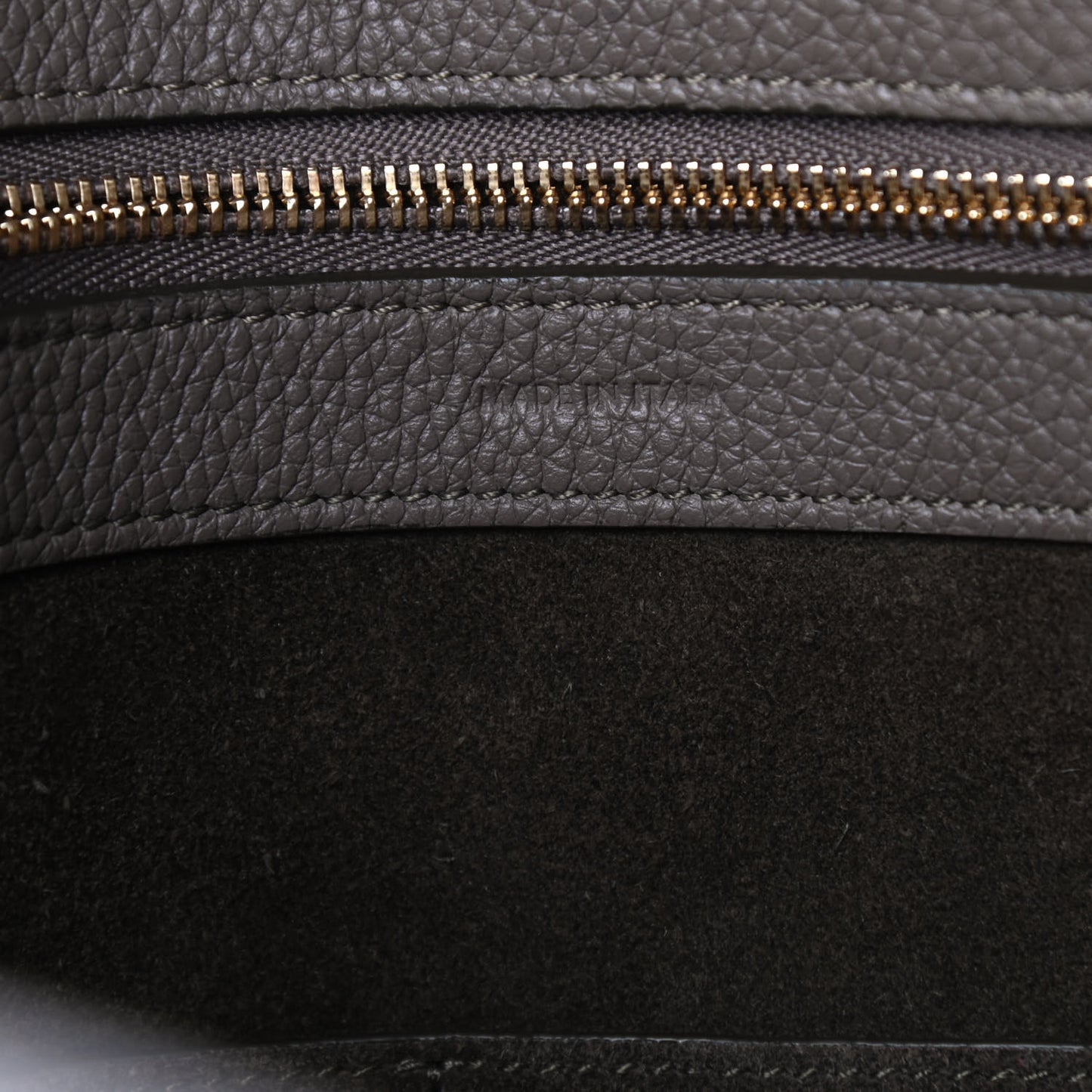 Soft Grained Calfskin Small Belt Cabas Phantom Taupe