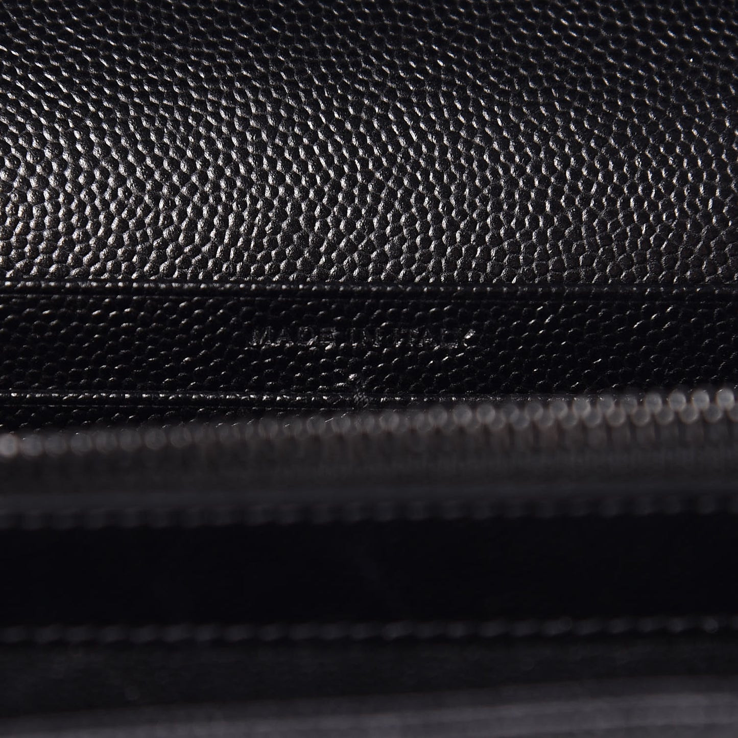 Grain De Poudre Matelasse Chevron Monogram Chain Wallet Black