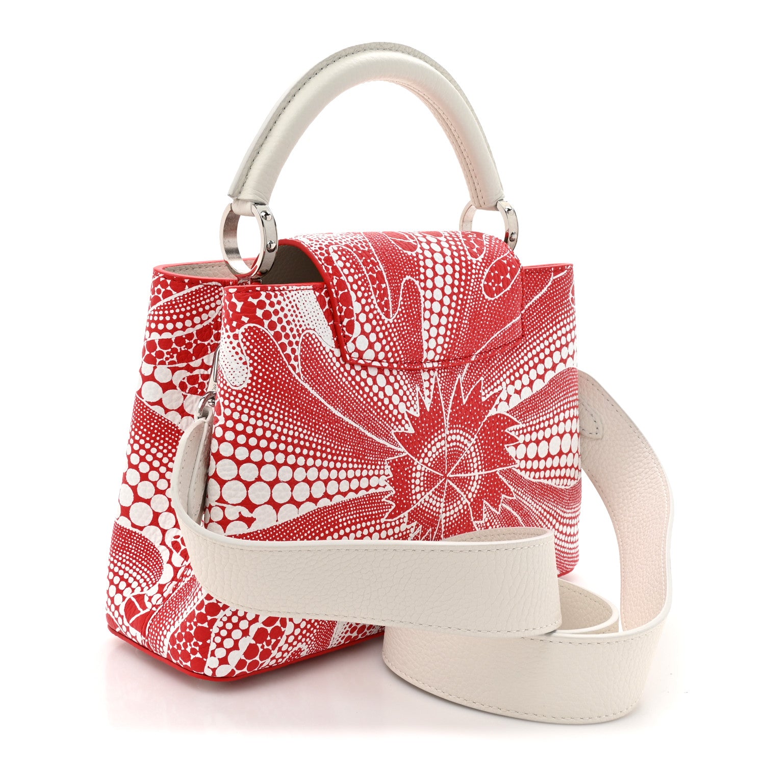 Louis Vuitton LV X YK Taurillon Psychedelic Flower Capucines BB Rouge 3 of 10