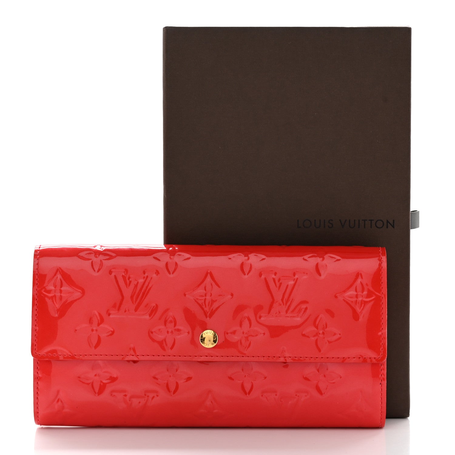 Louis Vuitton Vernis Sarah Wallet Rouge Grenadine 16 of 16