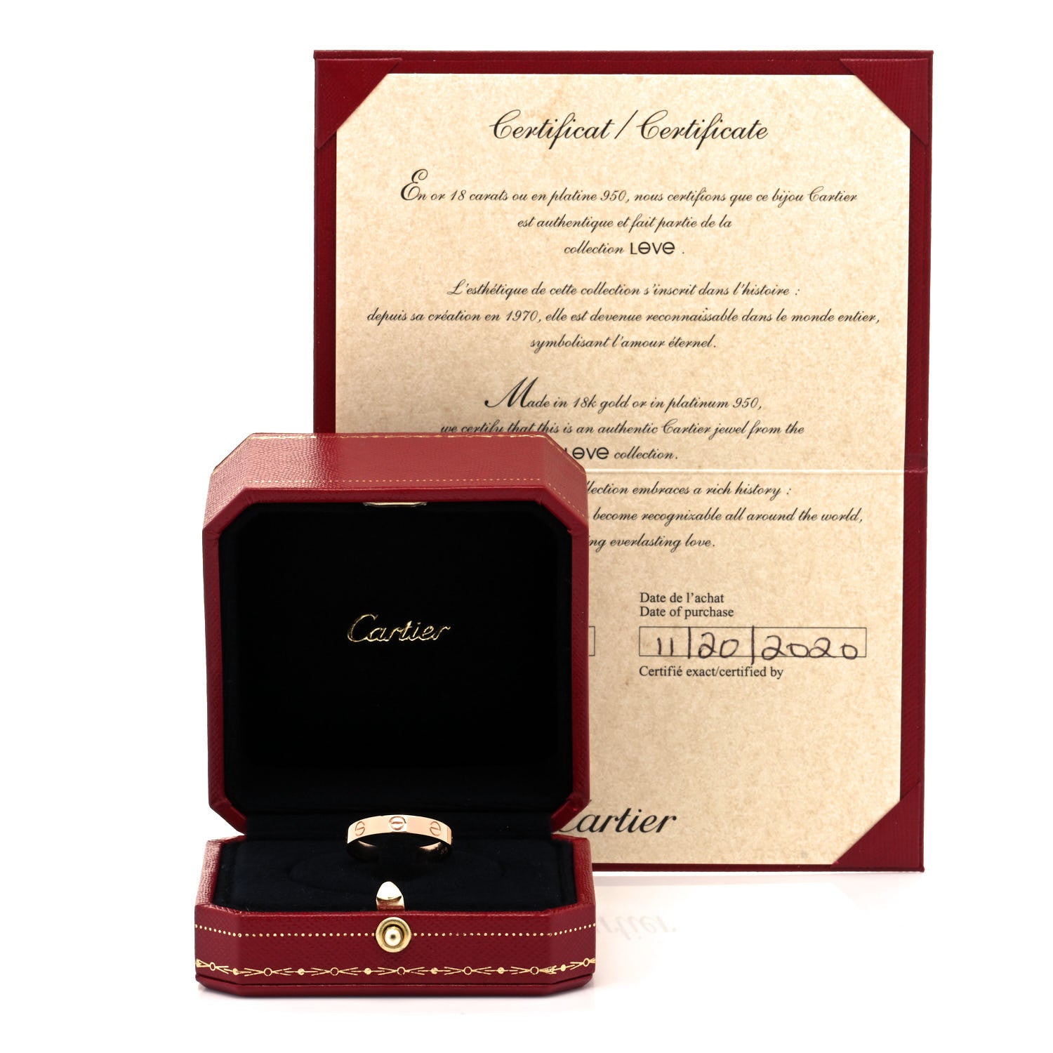 Cartier 18K Pink Gold 3.5mm LOVE Wedding Band Ring 57 8 5 of 5