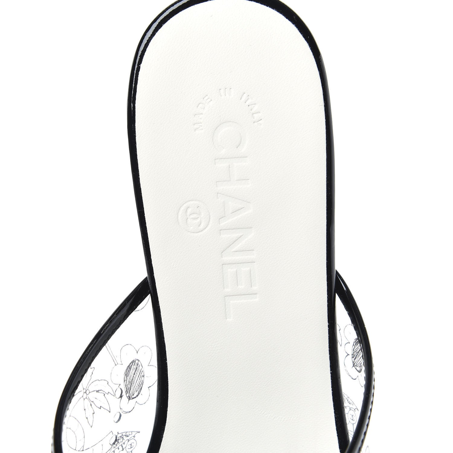 Chanel Patent PVC CC Sandal Mule 39 Black 6 of 7