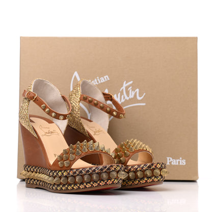 Christian Louboutin Calfskin Cordorella 110 Wedge Sandals 35 Version Cuoio 14 of 14