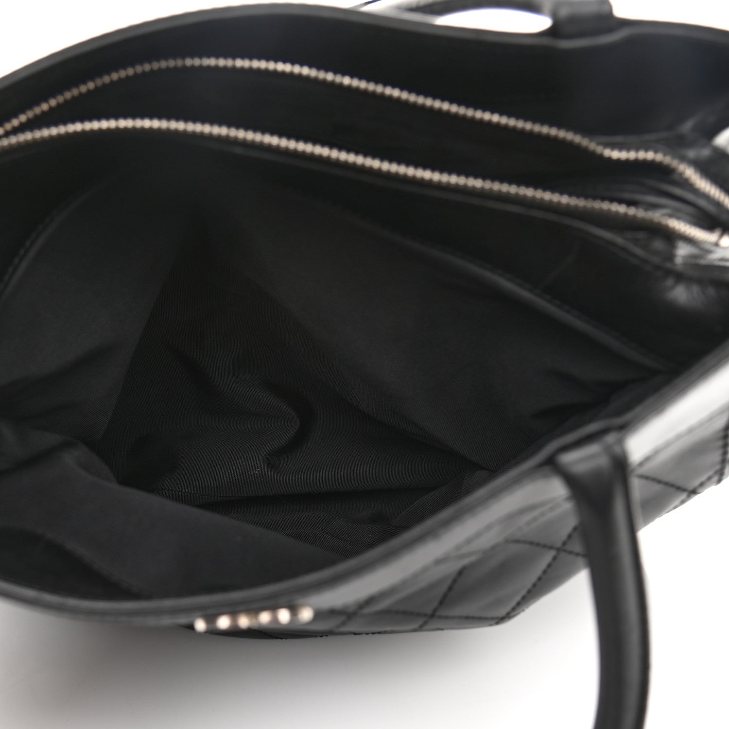 Chanel Lambskin Quilted Shopping Tote Black 6 of 14