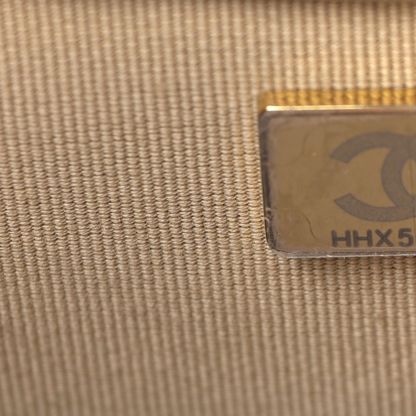 Shiny Crumpled Calfskin Quilted Large 31 Shopping Bag Beige