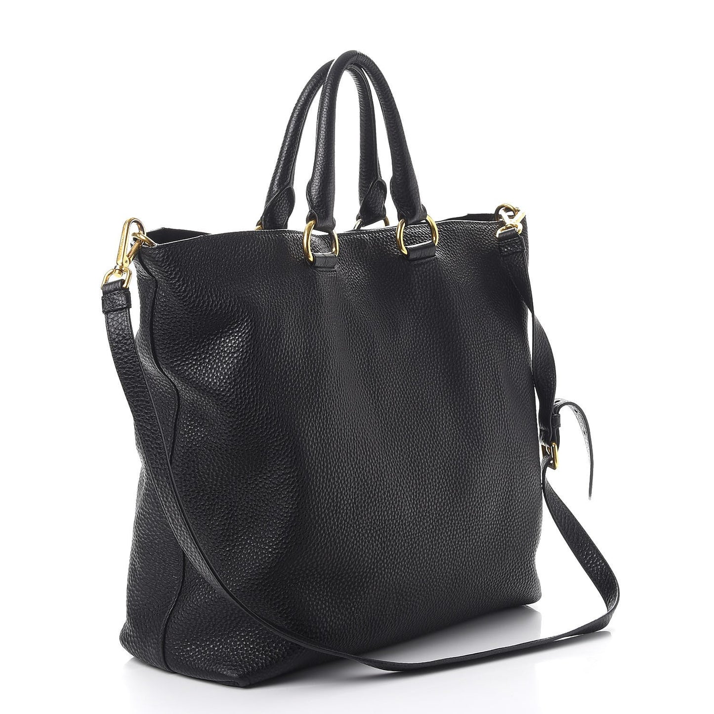 Vitello Daino Tote Nero Black