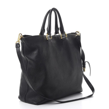 Prada Vitello Daino Tote Nero Black 3 of 13