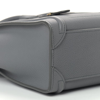 Celine Baby Drummed Calfskin Nano Luggage Kohl 9 of 10