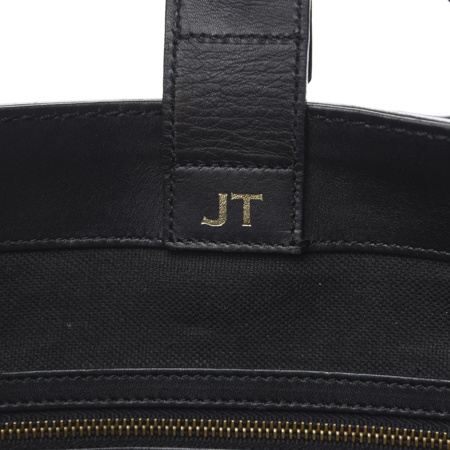 Nubuck Brocade Medium Soft Stirrup Tote Black