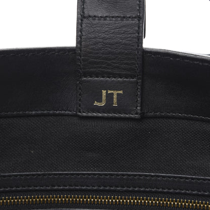 Gucci Nubuck Brocade Medium Soft Stirrup Tote Black 7 of 14