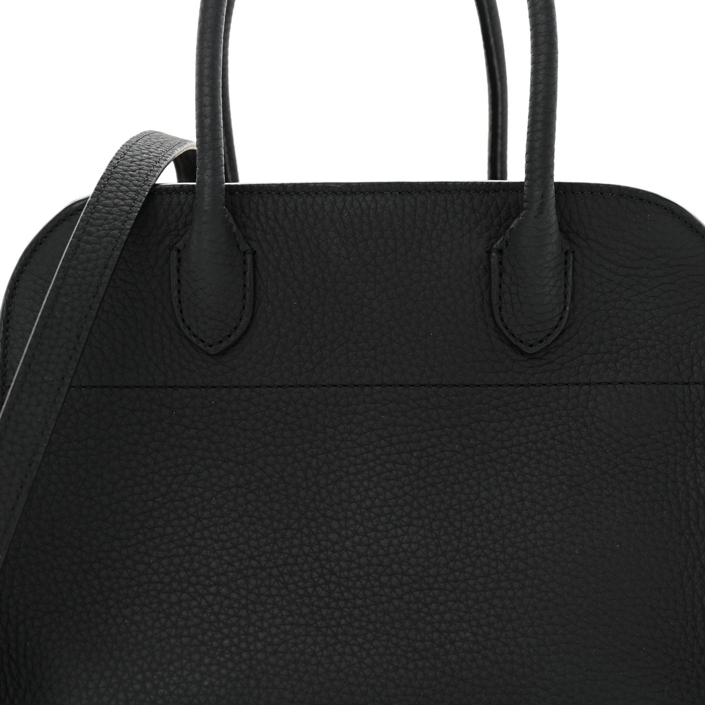 Grained Calfskin Soft Margaux 10 Bag Black