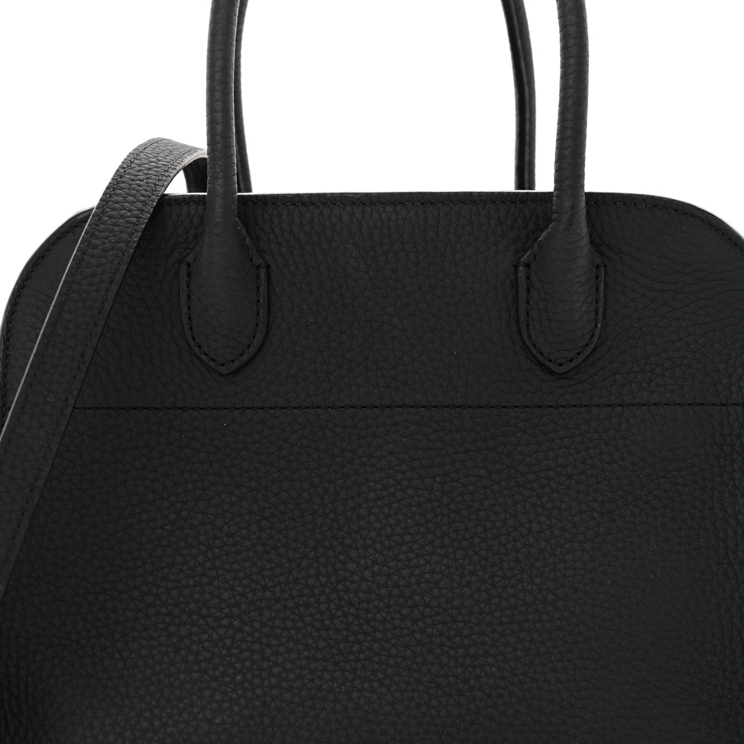 The Row Grained Calfskin Soft Margaux 10 Bag Black 6 of 9