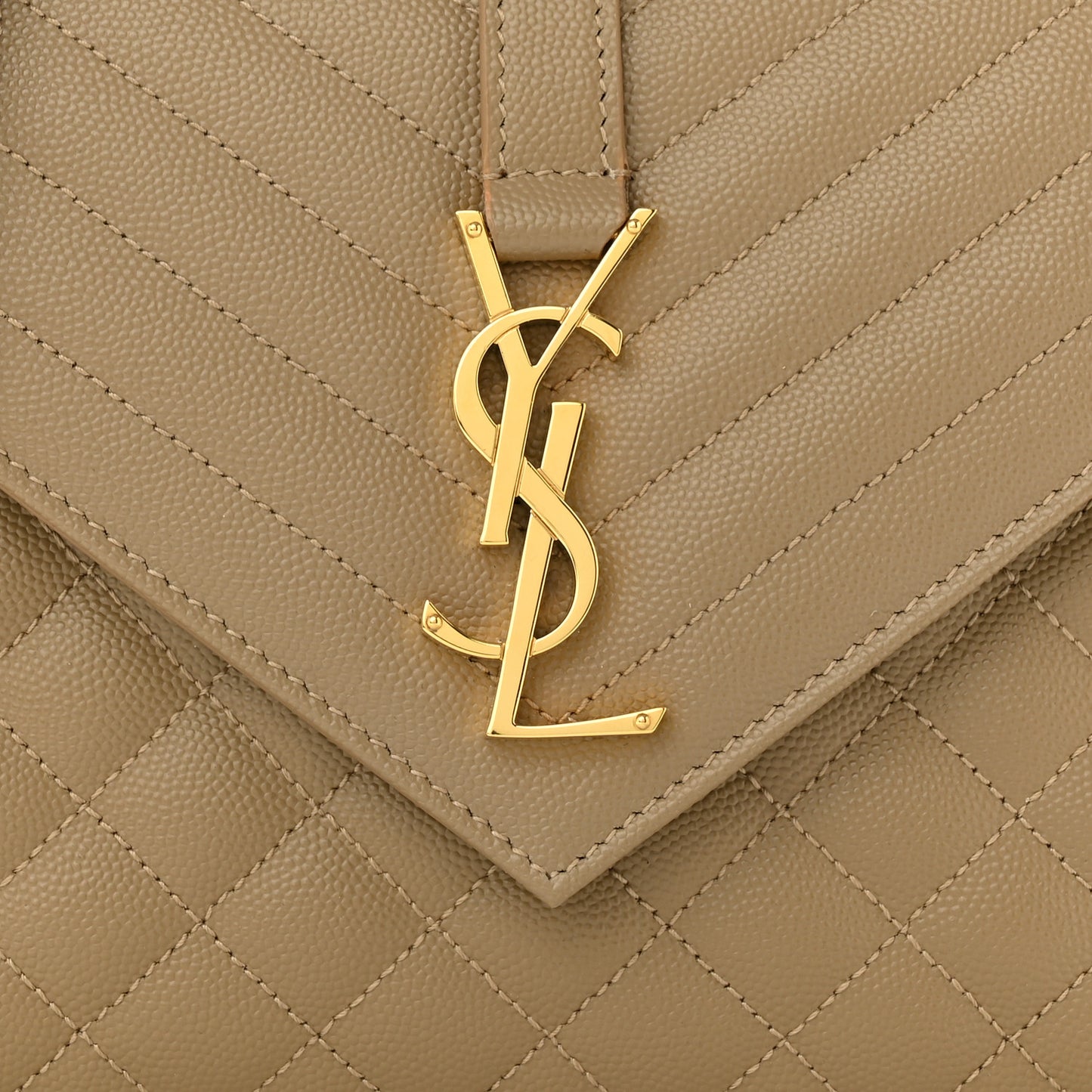 Grain De Poudre Textured Mixed Matelasse Medium Triquilt Monogram Satchel Cork