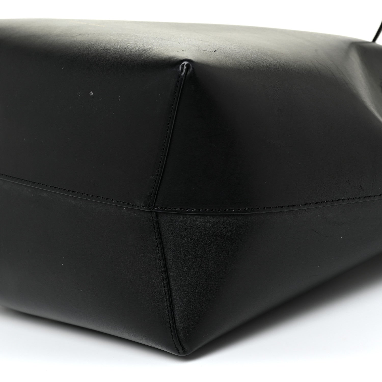 Mansur Gavriel Vegetable Tanned Calfskin Bucket Bag Black Flamma 9 of 19