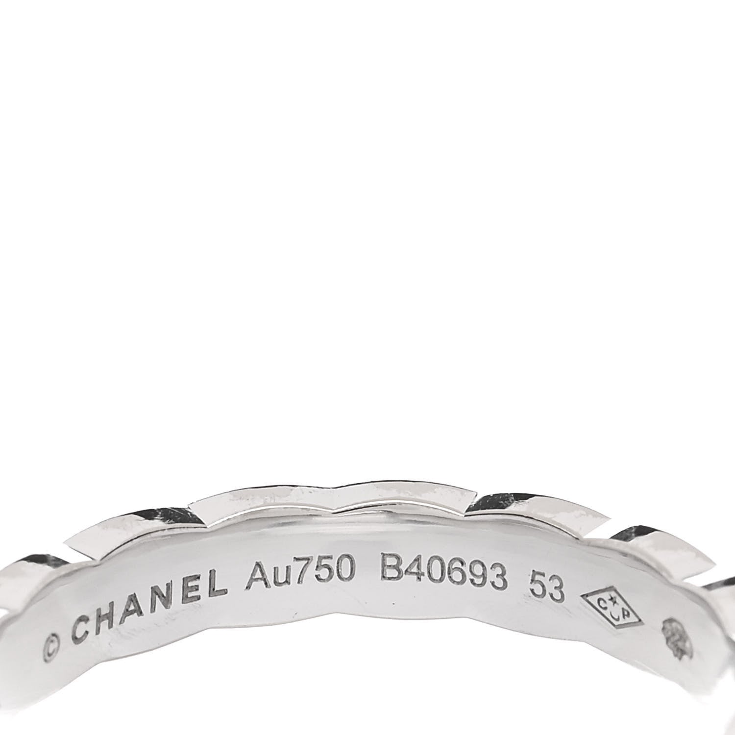 Chanel 18K White Gold Mini Coco Crush Ring 53 6.25 4 of 4