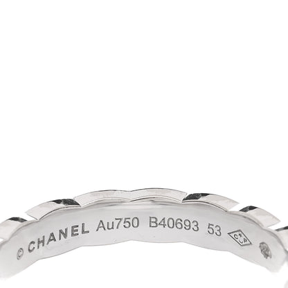 Chanel 18K White Gold Mini Coco Crush Ring 53 6.25 4 of 4